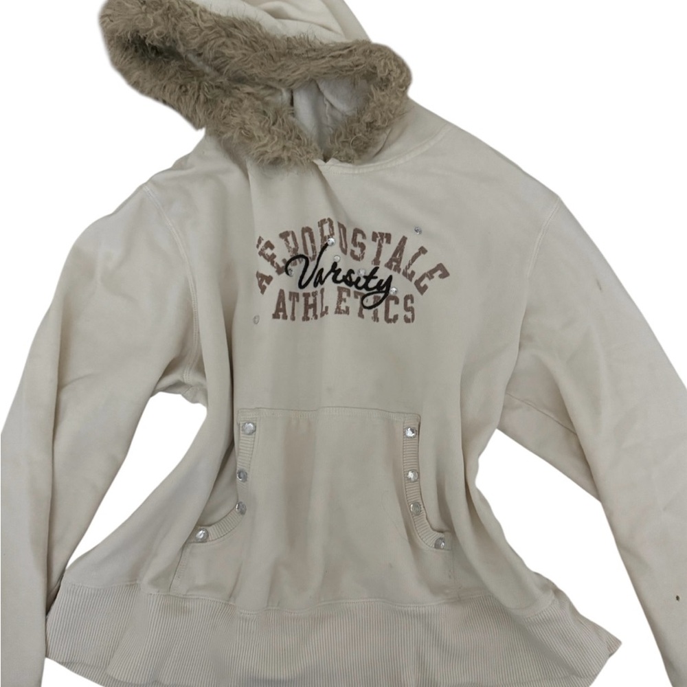 Aeropostale Cream Hoodie for Women